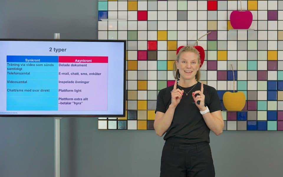 Louise Gottlind undervisar om coaching på distans